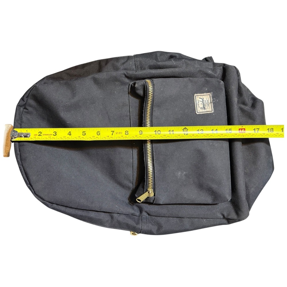 Herschel Supply Co. Backpack School Book Bag‎ Black Gold Zipper Travel - Picture 5 of 8